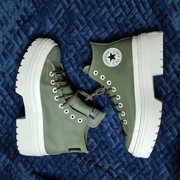 Converse Leather 3M Thinsulate Hi-Top Lugged Platform Shoes In Utility SZ 9 NIB! - Picture 14 of 17